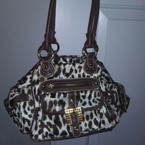 Kathy Van Zeeland Leopard Print Shoulder Purse